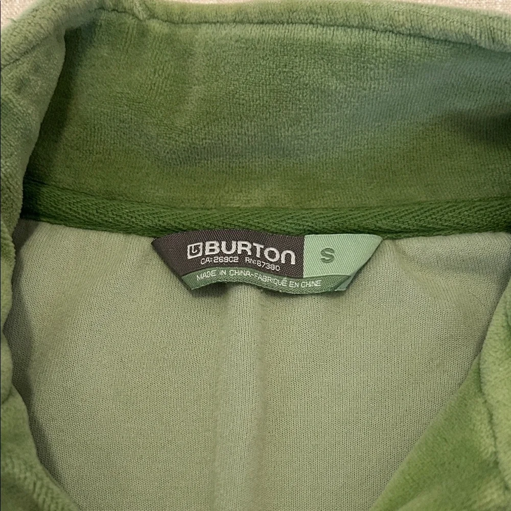 Burton Jacket Men’s Green Velour Full-Zip Retro Outdoor Snow - Picture 2 of 10